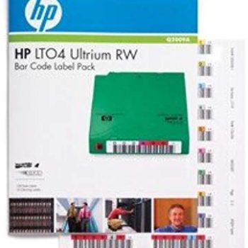 HP LTO-4 ULTRIUM RW BAR CODE LABEL PACK Q2009A