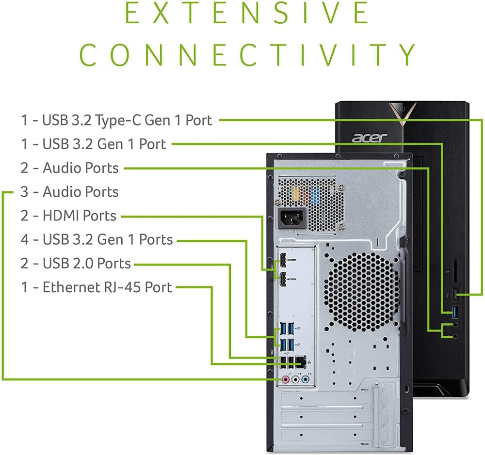 Acer Aspire TC-895-UA92 Desktop I5-10400 12GB 512GB SSD M.2 TC-895-UA92 - Imagen 2