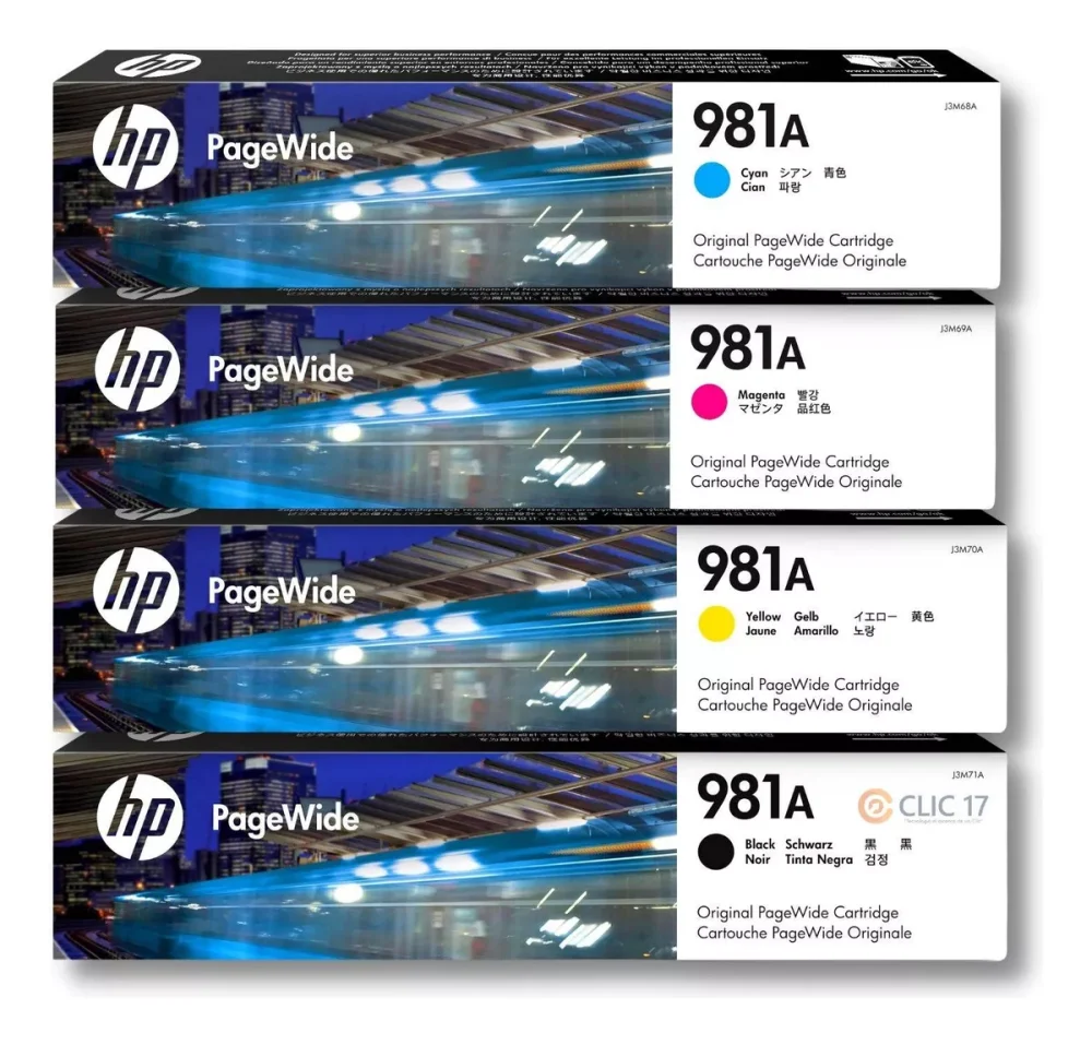 HP 981A Cartucho PageWide Original tinta Cian 6000 pag J3M68A