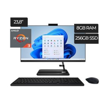 LENOVO IDEACENTRE AIO 3 24ALC6 RYZEN 3 7330U 8GB 256GB 23.8 F0G100TDUS