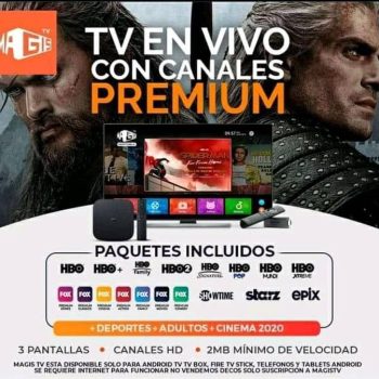 Magis tv 1200 Canales + Paquetes Premium Suscripcion 1 Mes