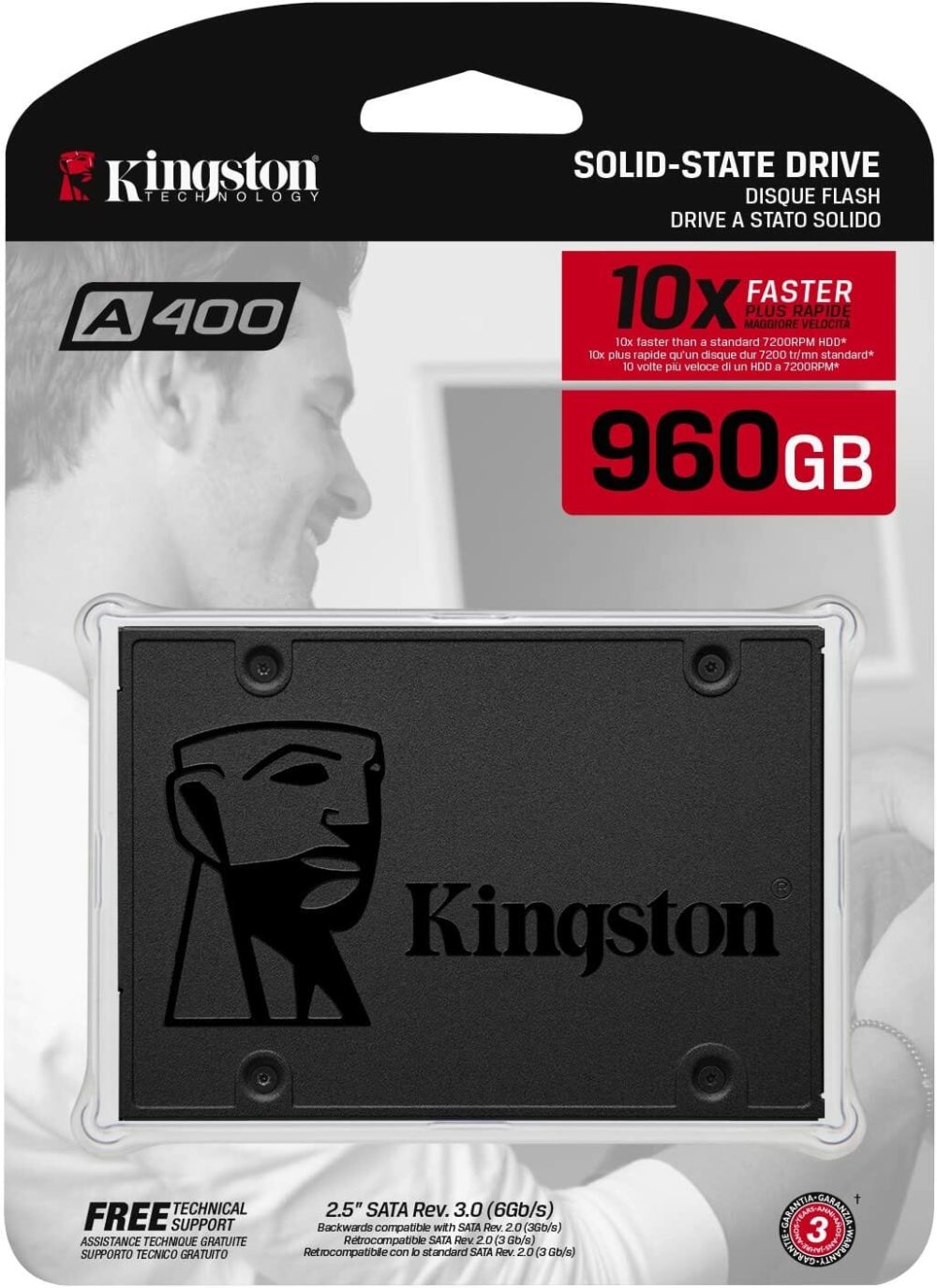 Kingston 960GB A400 SATA3 2.5 "SSD  SA400S37/960G