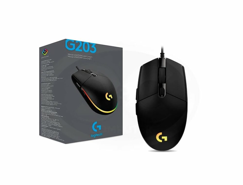 LOGITECH G203 MOUSE  LIGHTSYNC 910-005790