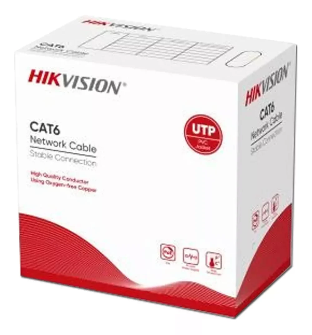¡Oferta! CABLE UTP HIKVISION CAT 6 100% COBRE CERTIFICADO DS-1LN6U-G