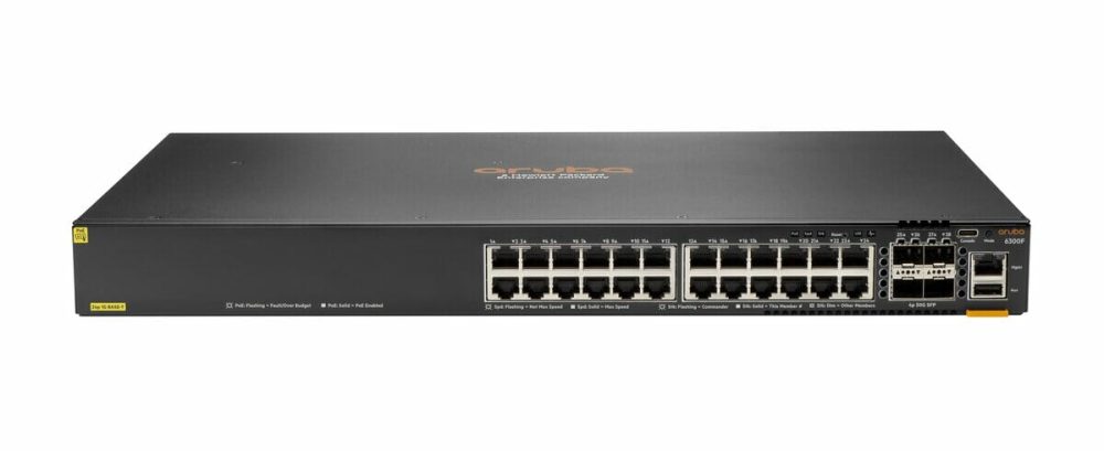 HPE Aruba 6300F 48-port 1GbE and 4-port SFP56 Switch JL667A