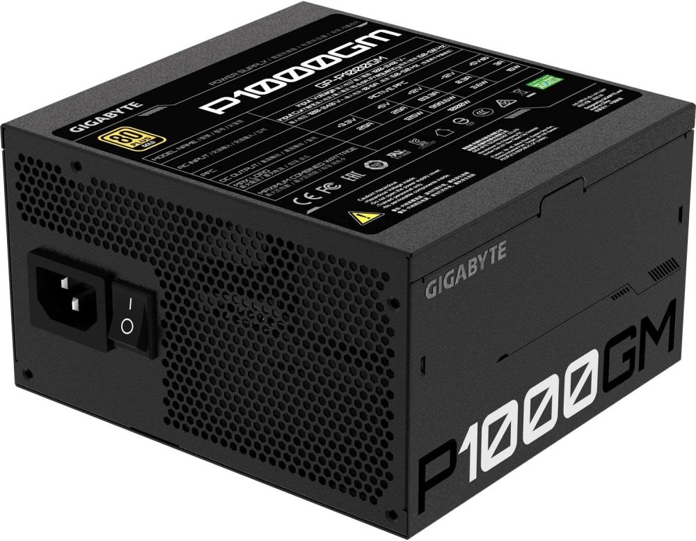 Gigabyte 1000W fuente  80 Plus Gold certificada P1000GM - Imagen 2