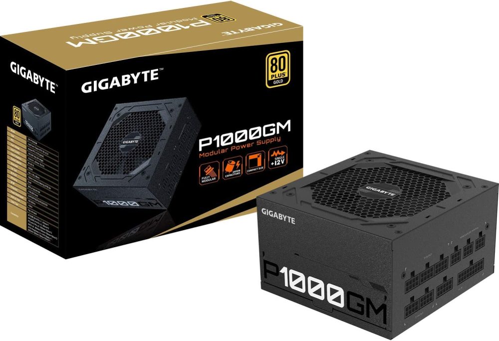 Gigabyte 1000W fuente  80 Plus Gold certificada P1000GM