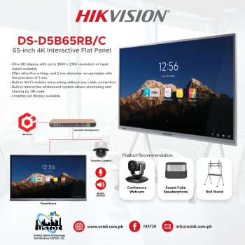 ¡Oferta! Hikvision PANTALLA INTERACTIVA TACTIL 65" 4K DS-D5B65RB/C