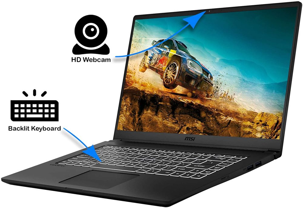 MSI Modern 15 15.6  i7-10510U 8GB  512GB NVMe GeForce MX330 A10RAS-258US - Imagen 4