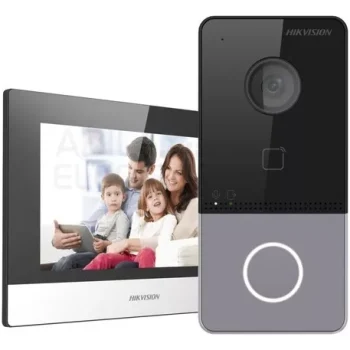 Hikvision KIT DE VIDEO PORTERO IP 2MP Wi-Fi DS-KIS603-P(B)