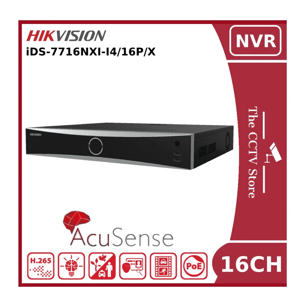 ¡Oferta! HIKVISION NVR 16 CANALES HASTA 12MP 4K iDS-7716NXI-I4/16P/X