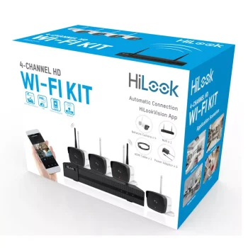 HIKVISION  Kit CCTV inalámbrico 4 canales  IK‐4142BH‐MH/W(B)
