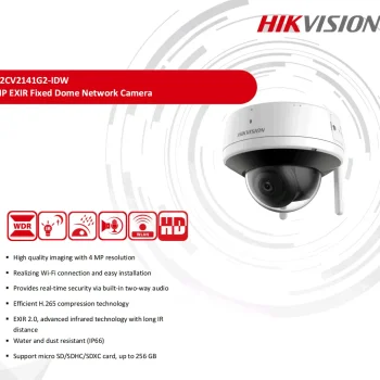 HIKVISION CAMARA WIFI TIPO DOMO IP 4MP DS-2CV2141G2-IDW