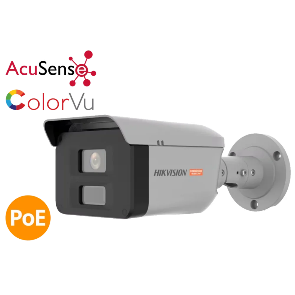 Hikvision CÁMARA BULLET IP 4MP ANTICORROSIÓN DS-2XC6047G0-L(S) (PA)